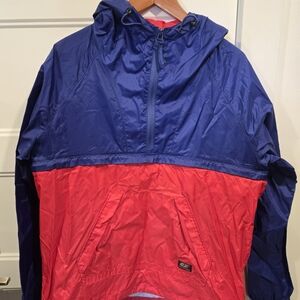Blue and Red Windbreaker Jacket